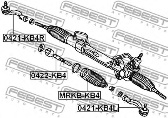 Пыльник рулевой рейки FEBEST MRKB-KB4 Пыльник рулевой рейки FEBEST MRKB-KB4