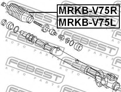 Пыльник рулевой рейки FEBEST MRKB-V75R Пыльник рулевой рейки FEBEST MRKB-V75R