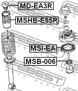 Дистанционная труба, амортизатор FEBEST MSB-006 Дистанционная труба, амортизатор FEBEST MSB-006