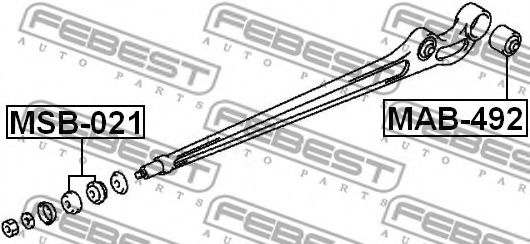 Сайлентблок рычага FEBEST MSB-021 Сайлентблок рычага FEBEST MSB-021