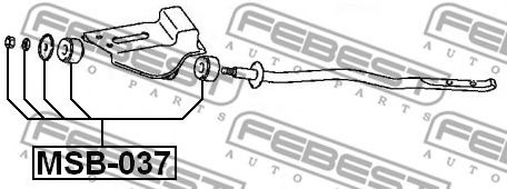 Сайлентблок рычага FEBEST MSB-037 Сайлентблок рычага FEBEST MSB-037