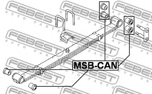 Втулка рессоры FEBEST MSB-CAN Втулка рессоры FEBEST MSB-CAN