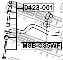 Втулка стабилизатора FEBEST MSB-CS5WF Втулка стабилизатора FEBEST MSB-CS5WF