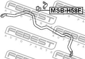 Втулка стабилизатора FEBEST MSB-H58F Втулка стабилизатора FEBEST MSB-H58F