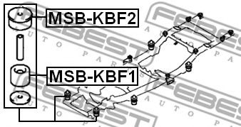 Сайлентблок задней балки FEBEST MSB-KBF2 Сайлентблок задней балки FEBEST MSB-KBF2