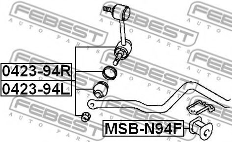 Втулка стабилизатора FEBEST MSB-N94F Втулка стабилизатора FEBEST MSB-N94F