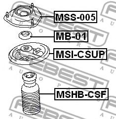 Пыльник амортизатора FEBEST MSHB-CSF Пыльник амортизатора FEBEST MSHB-CSF