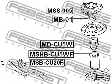 Пыльник амортизатора FEBEST MSHB-CU5WF Пыльник амортизатора FEBEST MSHB-CU5WF