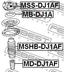Подвеска, амортизатор FEBEST MSS-DJ1AF Подвеска, амортизатор FEBEST MSS-DJ1AF