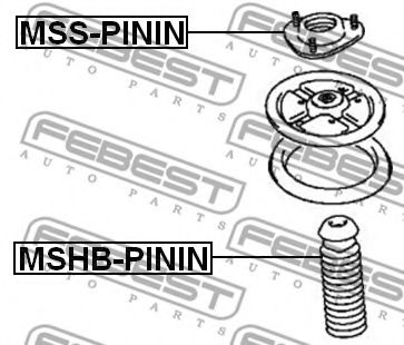 Подвеска, амортизатор FEBEST MSS-PININ Подвеска, амортизатор FEBEST MSS-PININ