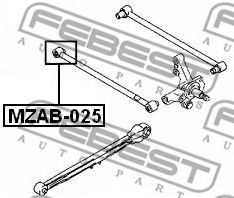 Сайлентблок рычага FEBEST MZAB-025 Сайлентблок рычага FEBEST MZAB-025