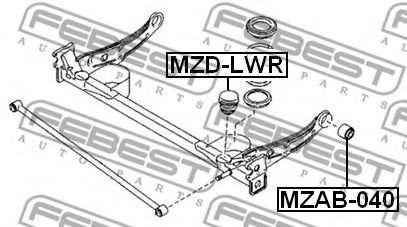 Сайлентблок рычага FEBEST MZAB-040 Сайлентблок рычага FEBEST MZAB-040