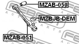 Сайлентблок рычага FEBEST MZAB-050 Сайлентблок рычага FEBEST MZAB-050