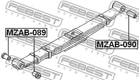 Втулка рессоры FEBEST MZAB-089 Втулка рессоры FEBEST MZAB-089