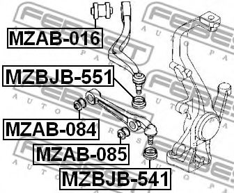 Шаровая опора комплект FEBEST MZBJB-551 Шаровая опора комплект FEBEST MZBJB-551
