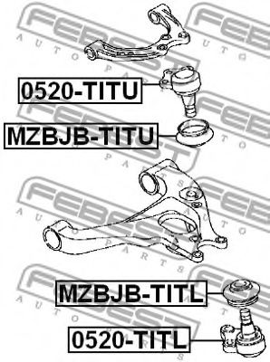 Шаровая опора комплект FEBEST MZBJB-TITU Шаровая опора комплект FEBEST MZBJB-TITU