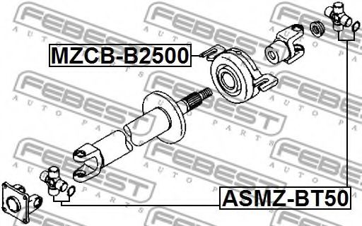 Подвесной подшипник FEBEST MZCB-B2500 Подвесной подшипник FEBEST MZCB-B2500