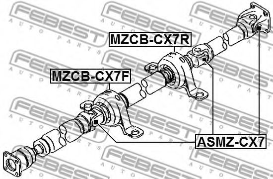 Подвесной подшипник FEBEST MZCB-CX7F Подвесной подшипник FEBEST MZCB-CX7F