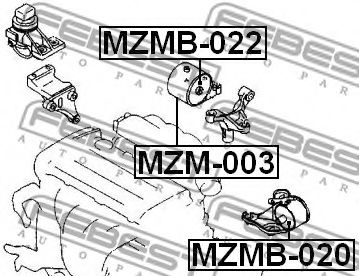 Подушка двигателя FEBEST MZM-003 Подушка двигателя FEBEST MZM-003