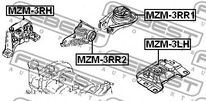 Подушка двигателя FEBEST MZM-3RR2 Подушка двигателя FEBEST MZM-3RR2