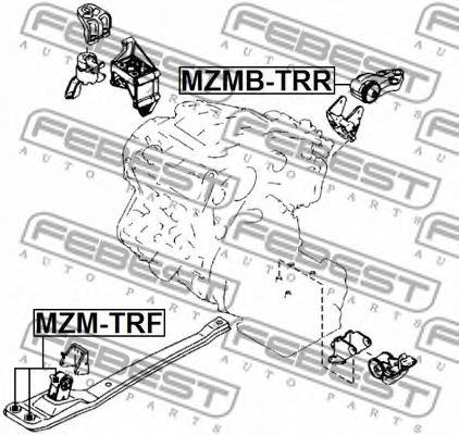 Подушка двигателя FEBEST MZMB-TRR Подушка двигателя FEBEST MZMB-TRR
