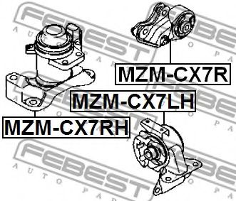 Подушка двигателя FEBEST MZM-CX7R Подушка двигателя FEBEST MZM-CX7R