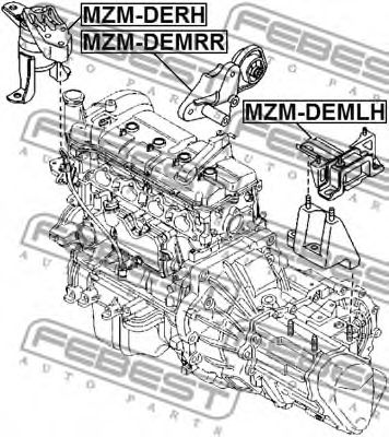 Подушка двигателя FEBEST MZM-DEMLH Подушка двигателя FEBEST MZM-DEMLH