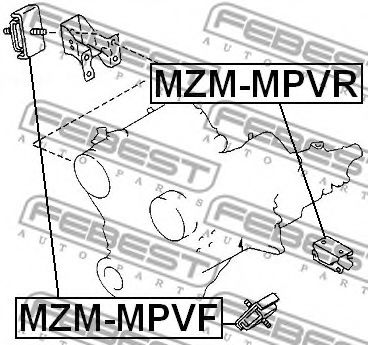 Подушка двигателя FEBEST MZM-MPVR Подушка двигателя FEBEST MZM-MPVR