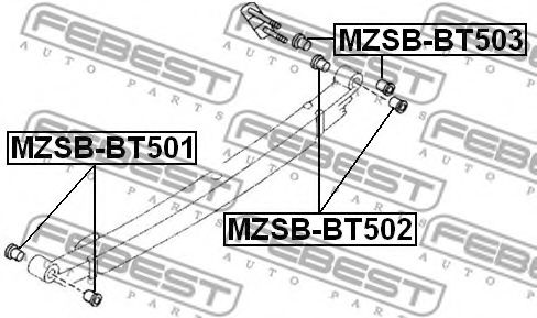 Втулка рессоры FEBEST MZSB-BT501 Втулка рессоры FEBEST MZSB-BT501