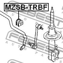 Втулка стабилизатора FEBEST MZSB-TRBF Втулка стабилизатора FEBEST MZSB-TRBF