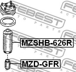 Пыльник амортизатора FEBEST MZSHB-626R Пыльник амортизатора FEBEST MZSHB-626R