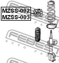 Подвеска, амортизатор FEBEST MZSS-003 Подвеска, амортизатор FEBEST MZSS-003