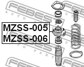 Подвеска, амортизатор FEBEST MZSS-005 Подвеска, амортизатор FEBEST MZSS-005