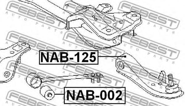 Сайлентблок рычага FEBEST NAB-002 Сайлентблок рычага FEBEST NAB-002