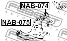 Сайлентблок рычага FEBEST NAB-074 Сайлентблок рычага FEBEST NAB-074