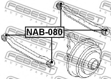 Сайлентблок рычага FEBEST NAB-080 Сайлентблок рычага FEBEST NAB-080