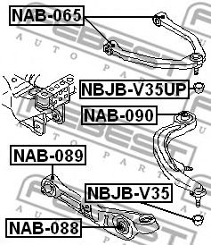 Сайлентблок рычага FEBEST NAB-090 Сайлентблок рычага FEBEST NAB-090