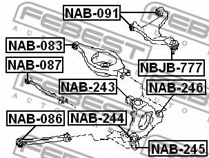 Сайлентблок рычага FEBEST NAB-091 Сайлентблок рычага FEBEST NAB-091