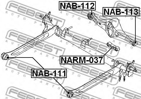Сайлентблок рычага FEBEST NAB-112 Сайлентблок рычага FEBEST NAB-112