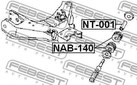 Сайлентблок рычага FEBEST NAB-140 Сайлентблок рычага FEBEST NAB-140