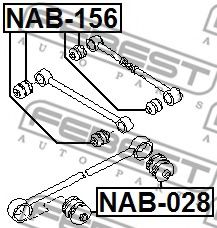 Сайлентблок рычага FEBEST NAB-156 Сайлентблок рычага FEBEST NAB-156