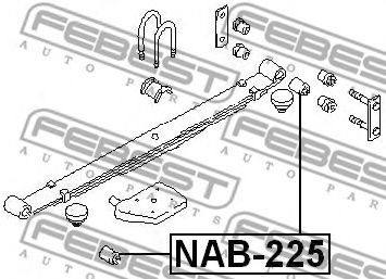 Втулка рессоры FEBEST NAB-225 Втулка рессоры FEBEST NAB-225