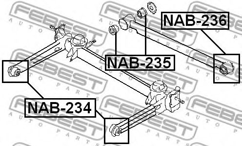 Сайлентблок рычага FEBEST NAB-236 Сайлентблок рычага FEBEST NAB-236