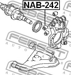 Сайлентблок рычага FEBEST NAB-242 Сайлентблок рычага FEBEST NAB-242