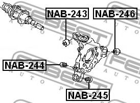 Сайлентблок рычага FEBEST NAB-243 Сайлентблок рычага FEBEST NAB-243