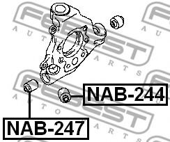 Сайлентблок рычага FEBEST NAB-247 Сайлентблок рычага FEBEST NAB-247