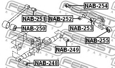 Сайлентблок рычага FEBEST NAB-252 Сайлентблок рычага FEBEST NAB-252