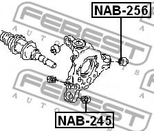 Сайлентблок рычага FEBEST NAB-256 Сайлентблок рычага FEBEST NAB-256