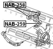 Сайлентблок рычага FEBEST NAB-258 Сайлентблок рычага FEBEST NAB-258