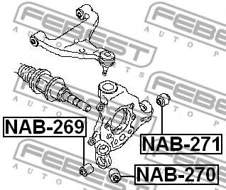 Сайлентблок рычага FEBEST NAB-269 Сайлентблок рычага FEBEST NAB-269